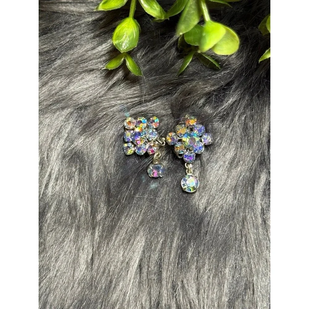 Weiss Rhinestones‎ Clip On Earrings